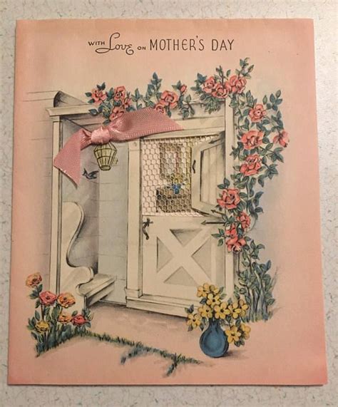 Vintage Mothers Day Card 1 1940s T Card For Mom Mom Etsy Cards