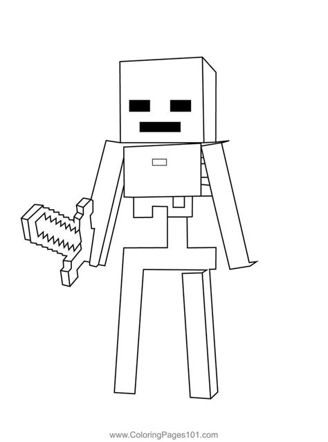 Minecraft Wither Coloring Pages