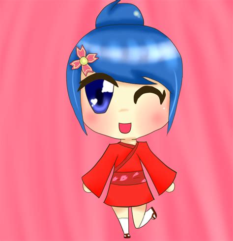 Chibi Kimono Anime Girl By Red Bloom On Deviantart