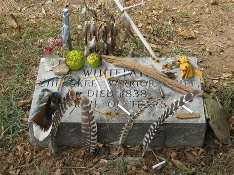 White Path Cherokee Indian Chief Trail Of Tears Burial In