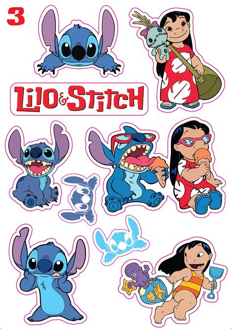 Disney Lilo And Stitch Stickers Lilo And Stitch Characters Etsy