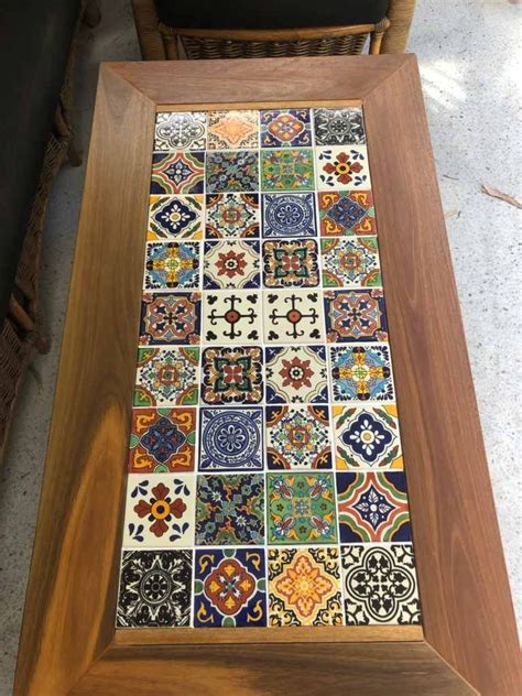 Talavera Old World Mexican Tile Table Tile Table Mexican Tile Table