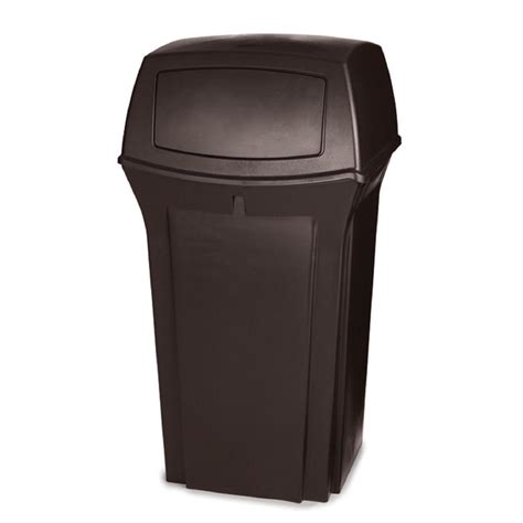 Rubbermaid Commercial Products Ranger 35 Gal Brown 2 Door Trash Can