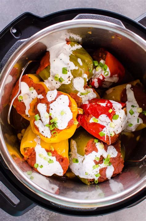 To be honest, even though i love pressure cooking, i was skeptical. Instant Pot Stuffed Peppers (No Pre-Cooking Rice ...