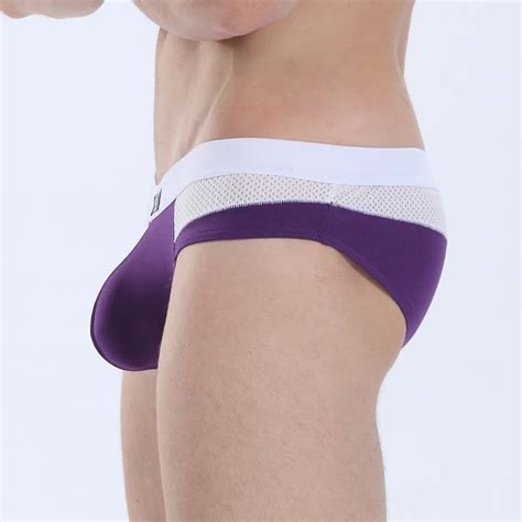 Men S Sexy Mesh Underwear Cotton Briefs Breathable Flexible Spandex Pouch Brief For Men 7 Color