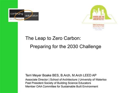 Preparing For The 2030 Challenge Ppt