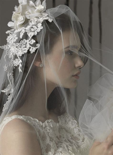Beautiful Lace Veil Headpiece ♂the Wedding Celebration