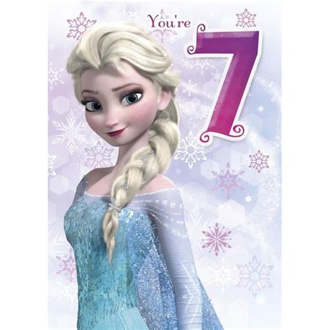 7th Birthday Elsa Disney Frozen Birthday Card 25454758 Character Brands