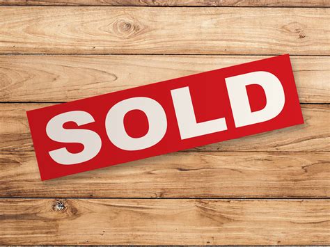 10x Sold Real Estate Sign Stickers 115 X 3 Etsy