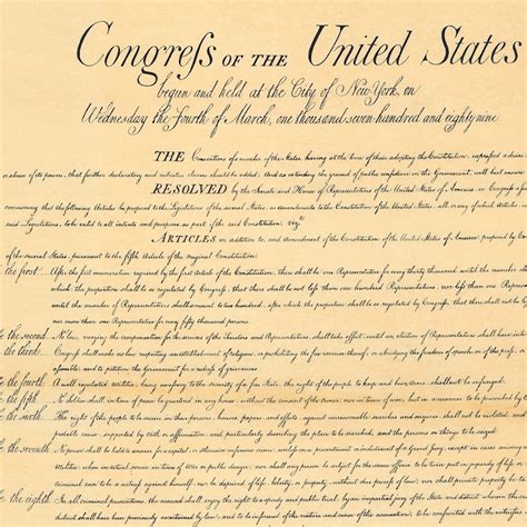 Original Bill Of Rights Replica 14 X 16 Parchment Poster Store