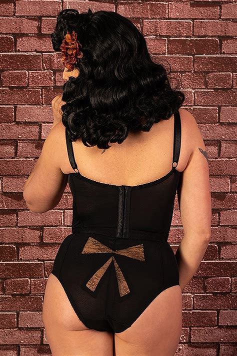 50s retro high waist bow knickers in black