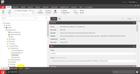 Open The Sitecore Content Editor In The Correct Language And Site