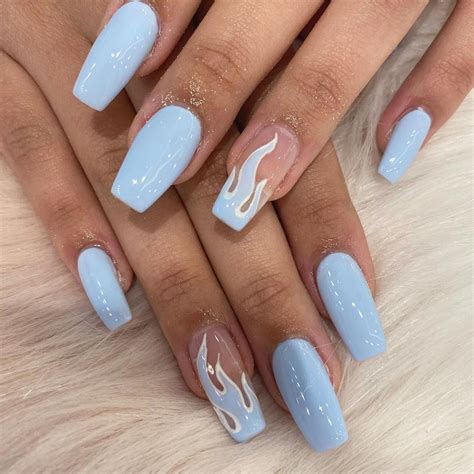 Updated 55 Blissful Baby Blue Acrylic Nails August 2020