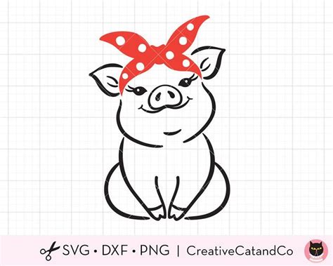 Free SVG Cute Pig Face Svg 4844+ File for Cricut