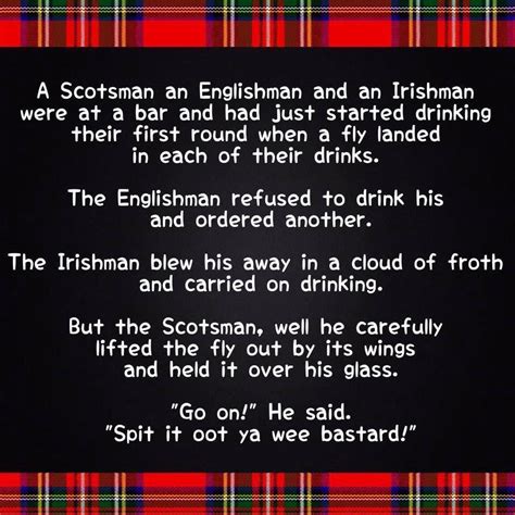 An Englishman Irishman And Scotsman Walk Into A Pub Scottish Quotes Scotland Funny Scottish