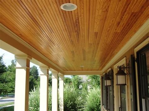 The beadboard ceiling panels of cottage homes have a way of adding texture to the entire space. stained beadboard ceiling porch | 804.282.0129 | stevenr ...