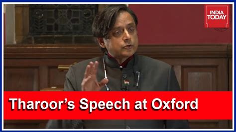Shashi Tharoor S Stirring Speech At Oxford Union Goes Viral YouTube