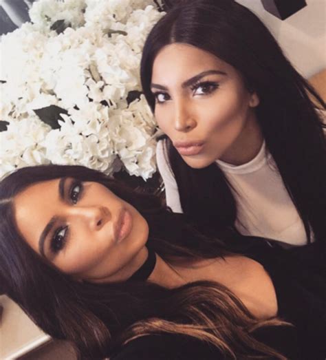 Kim Kardashian Poses With Her Look Alike Can You Tell Them Apart