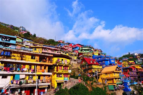Rainbow Land Colorful Houses In La Trinidad Benguet From The