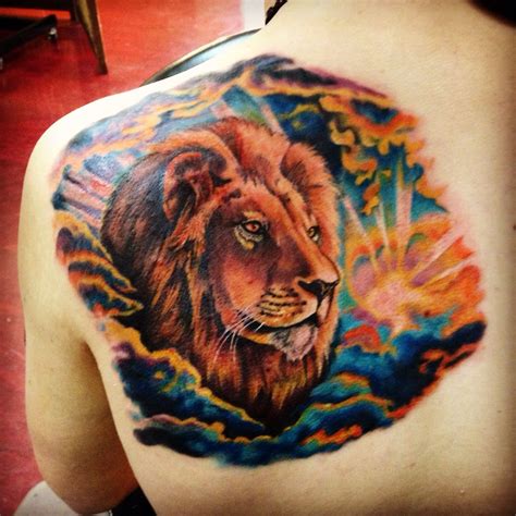 Share the best gifs now >>>. My realistic mufasa from the lion king | Lion tattoo ...