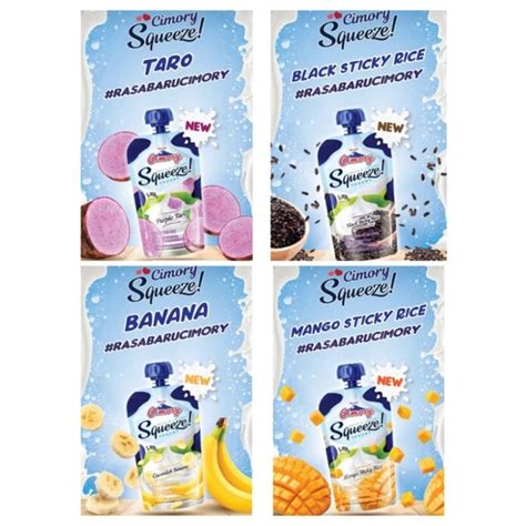 Jual Cimory Yogurt Squeeze Varian Baru Mango Sticky Rice Taro Banana