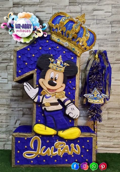 Piñata número 1 de Mickey Mouse Rey piñata personalizada Mickey 1st