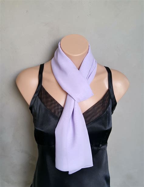 Buy Custom Lavender Chiffon Scarf Made To Order From All Seasons