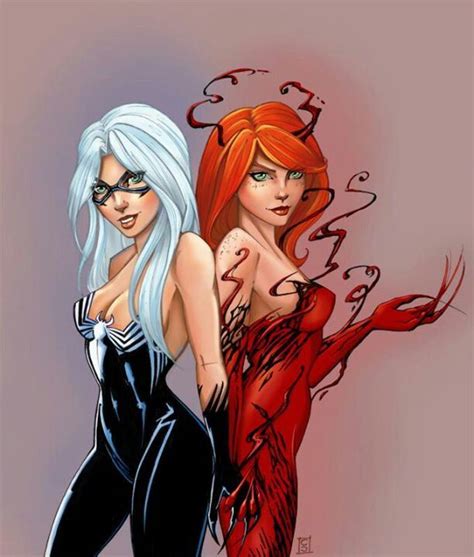 Felicia Hardy Venom And Mary Jane Carnage Heroes Villanos