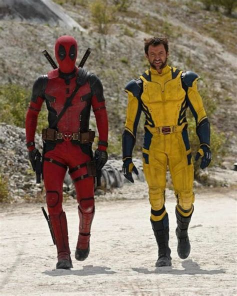 first look at ryan reynolds and hugh jackman suited up on the set of ‘deadpool 3 disneyland