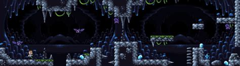 Cute Caves Platformer Pixel Art Tileset By Glint Games Images