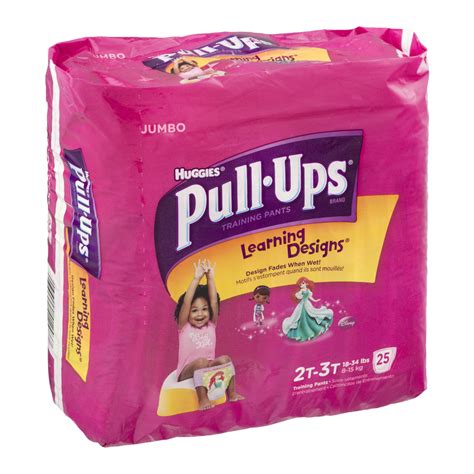 Huggies Pull Ups Training Pants Learning Designs 2t 3t Girl 18 34 Lbs Vlr Eng Br