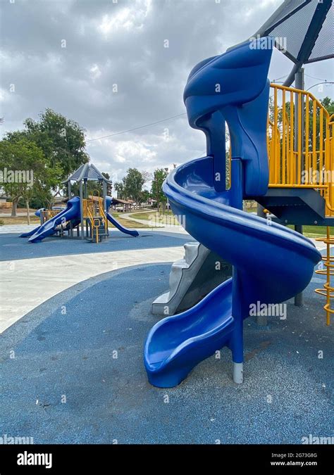 Slide Swing On Modern Playground Children Playground Activities In