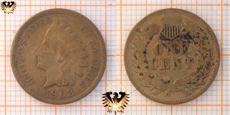 1 Cent Usa 1903 Indian Head 1901 1909 Penny