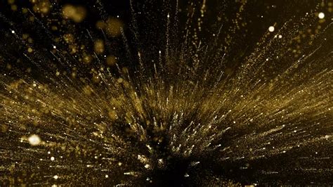 Exploding Gold Fireworks Particles Loop Stock Motion Graphics