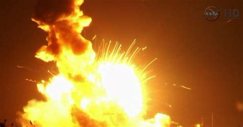 Rocket Bursts Into Flames Moments After Liftoff From Nasa Base Cbs News
