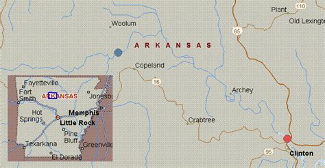 Map For Little Red River Archeys Fork Arkansas White