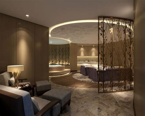 The ashe marble on the floors and walls create a smooth, clean design. If this were a bedroom, awesome! | Home spa room, Spa ...