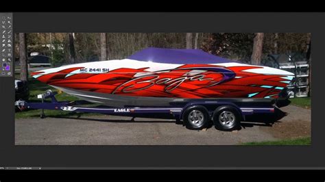 How I Design A Boat Wrap Video By Ram Studios Youtube