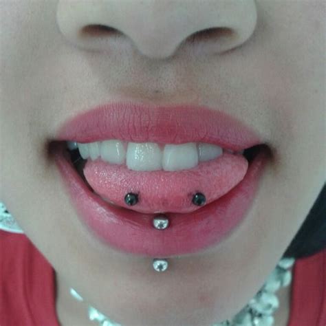 Awesome Snake Eyes Piercing With Barbell