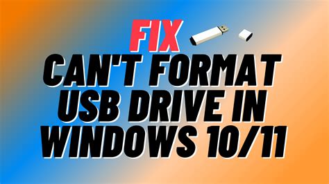 Cant Format Usb Drive In Windows 10