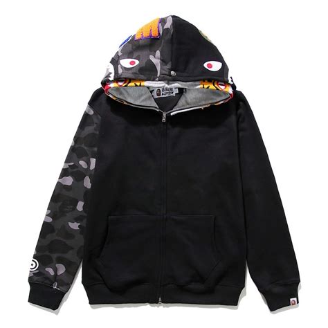 Bape Double Hooded Shark And Tiger Full Zip Hoodie