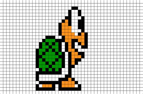 Koopa Mario Turtle Pixel Art Brik