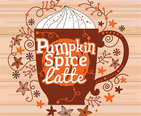 Pumpkin Spice Latte Illustration With Pumpkins Nutmeg Ginger Cloves Star Anise Ornament