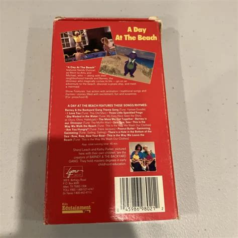 Rare Barney A Day At The Beach Vhs 1988 Barney Sing Along With Sandy