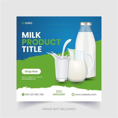 Premium Vector Milk Product Or Dairy Farm Products Social Media Post