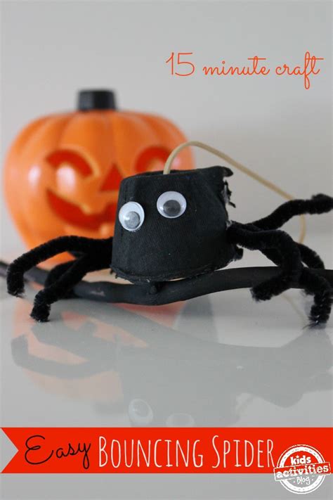 Easy Halloween Craft Bouncing Spider