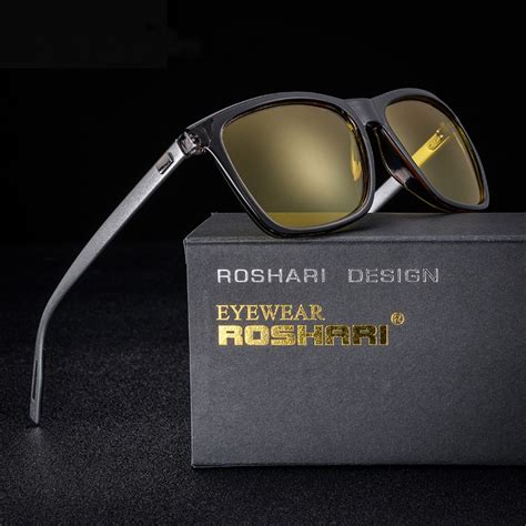 Roshari Anti Glare Night Driving Polarized Glasses For Men Women Hd Day Night Vision Sunglasses