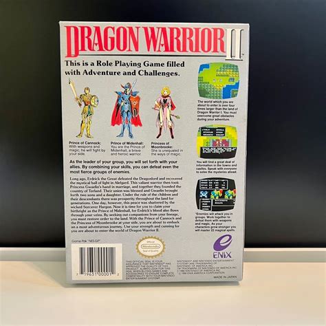海外版ファミコン Nes Dragon Warrior2 北米版 ドラゴンウォーリアー2 ドラゴンクエスト2ロールプレイング｜売買された