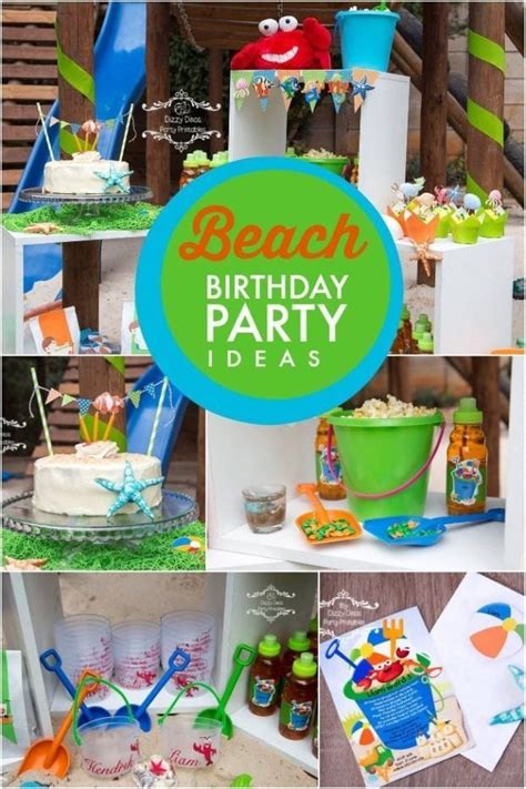 A Boy S Beach Themed 3rd Birthday Party Spaceships And Laser Beams