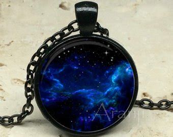 Omega Nebula Art Pendant Nebula Necklace Galaxy Necklace By Aranji